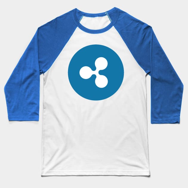 Ripple Logo Large Baseball T-Shirt by CryptographTees